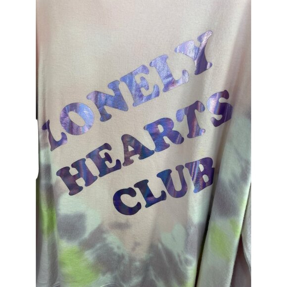 Wildfox Lonely Hearts Club Sweatshirt Tie Dye Pullover XS New With Tags - Picture 5 of 6